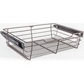 Hardware Resources Dark Bronze Closet Pullout Basket with Slides 14"Dx23"Wx6"H POB1-14236ORB